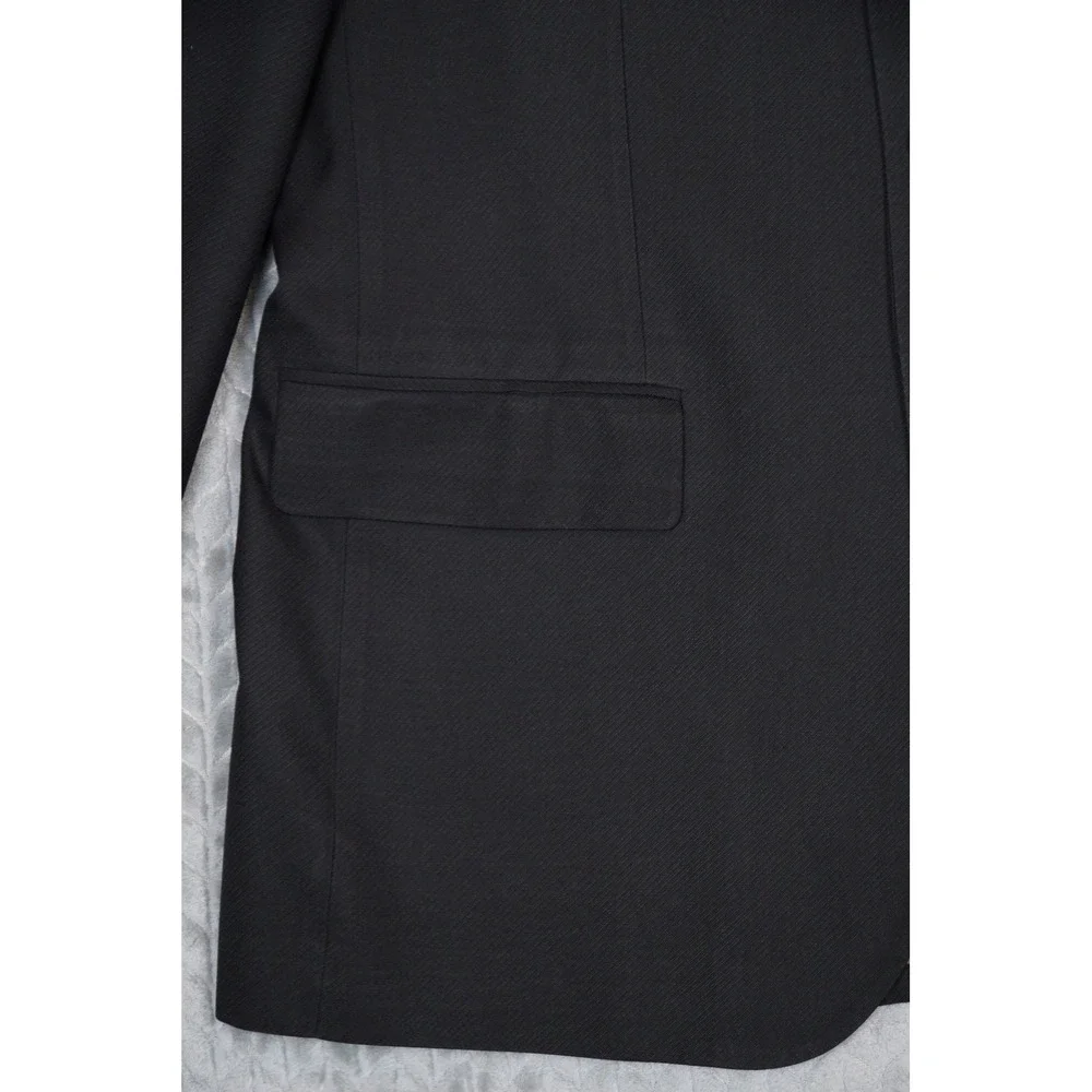 Perry Ellis Mens Black 3 Button Professional Blazer Sport Coat Jacket XL 44 REG